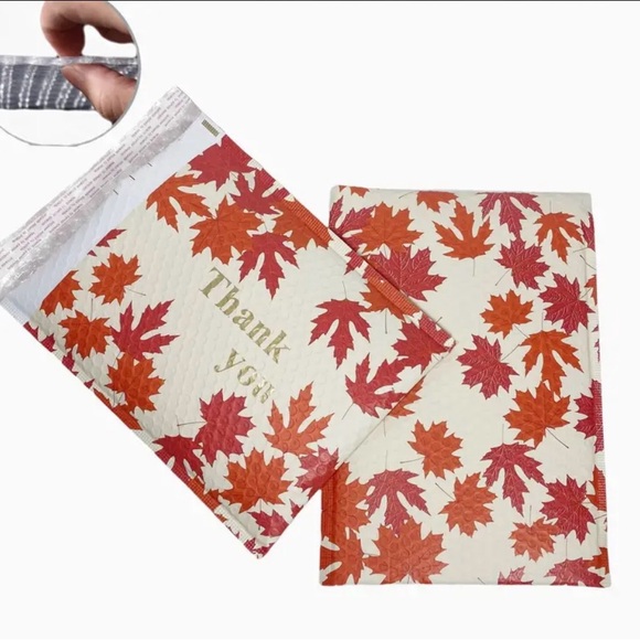 10 BUBBLE MAILERS&10 STICKERS FALL LEAVES Appx 10”x13” SELF-ADHESIVE 🍁FALL🍁 - Picture 4 of 9